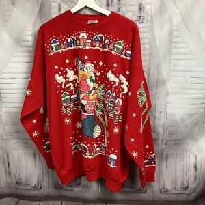 Holiday Time Red Christmas Sweater